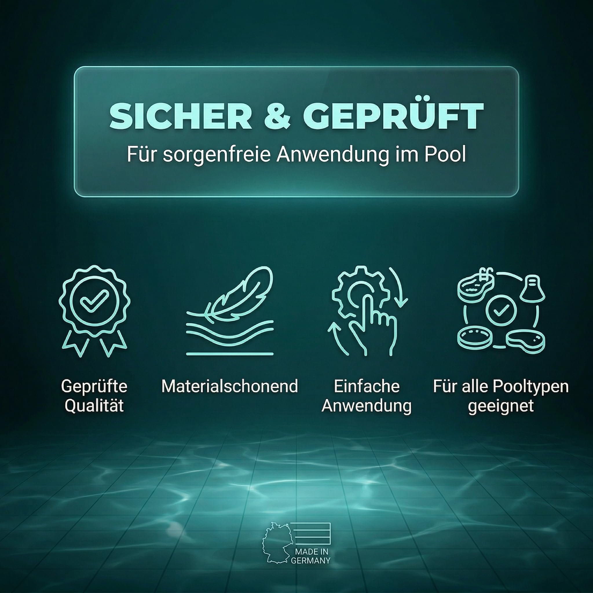 INOX® Algizid für Pool 10L – Flüssiger Algenvernichter mit Klareffekt | Hochwirksames Pool Reinigungsmittel gegen Algen, Bakterien & Keime