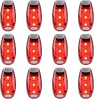 Aepeye 12 Pack LED Safety Lights - High Visibility Strobe Clip-On Running Lights for Bike, Walk, Wrist, Clothes - 96H Battery, Waterproof