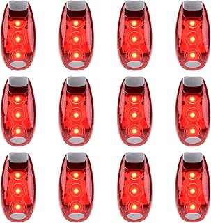 Aepeye 12 Pack LED Safety Lights - High Visibility Strobe Clip-On Running Lights for Bike, Walk, Wrist, Clothes - 96H Battery, Waterproof