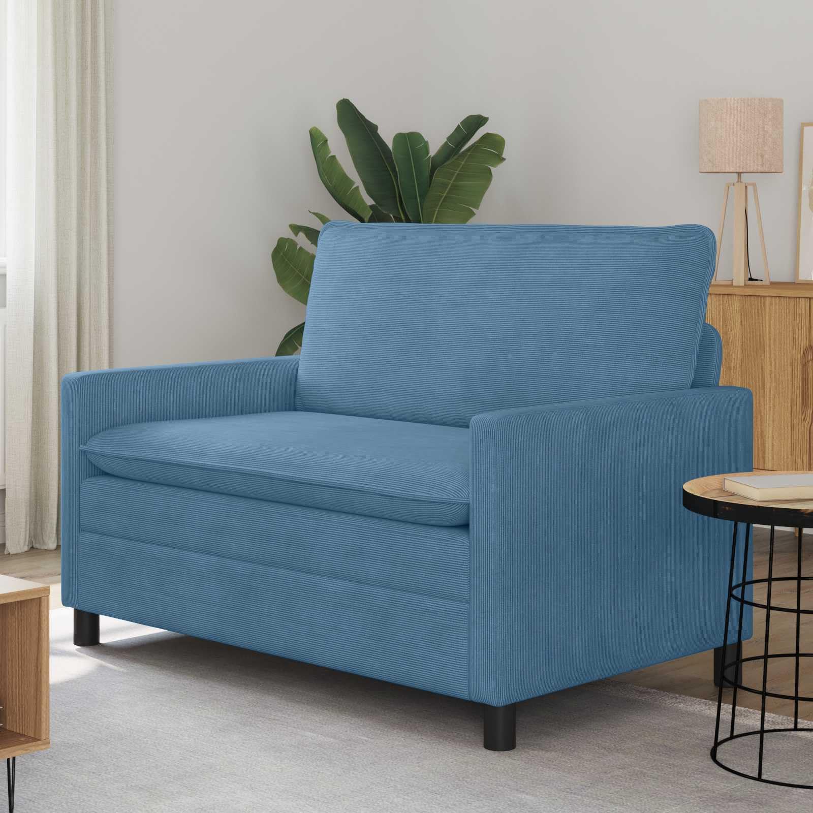 vidaXL Sofá Azul 126 x 81 x 87,5 cm Tela