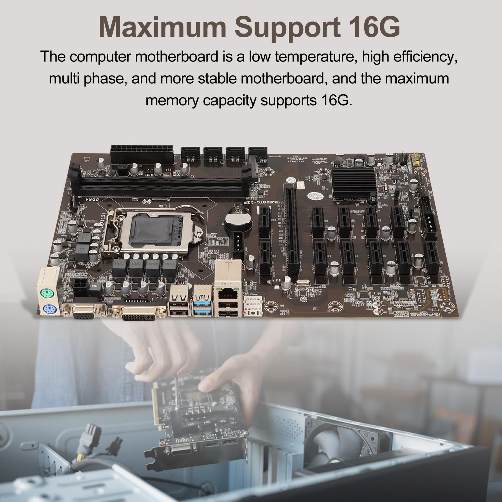 Amazon.com: Mining Mainboard 12 PCIE Ports for GPU Rig, LGA1151