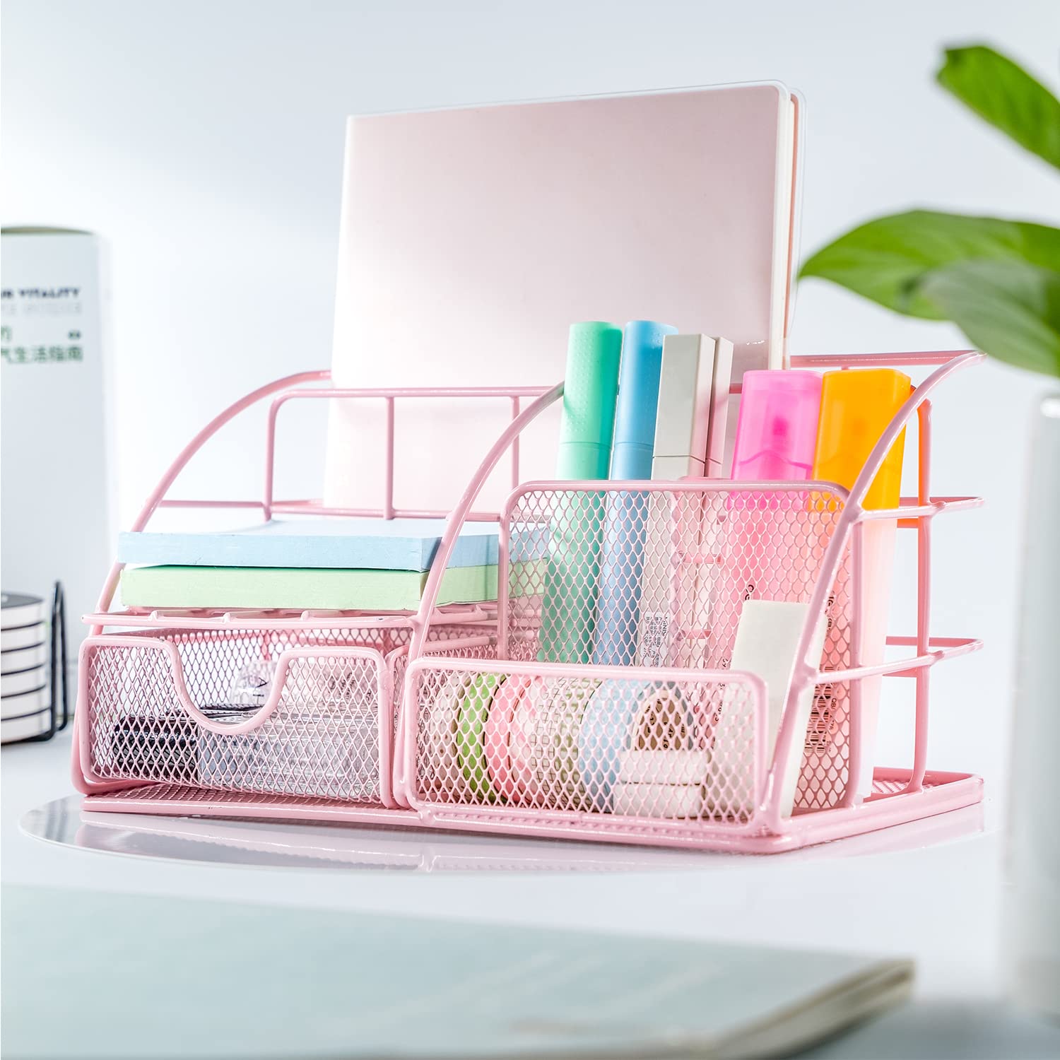 Amazon.co.jp: AUPSEN ピンク デスクオーガナイザー レディース 