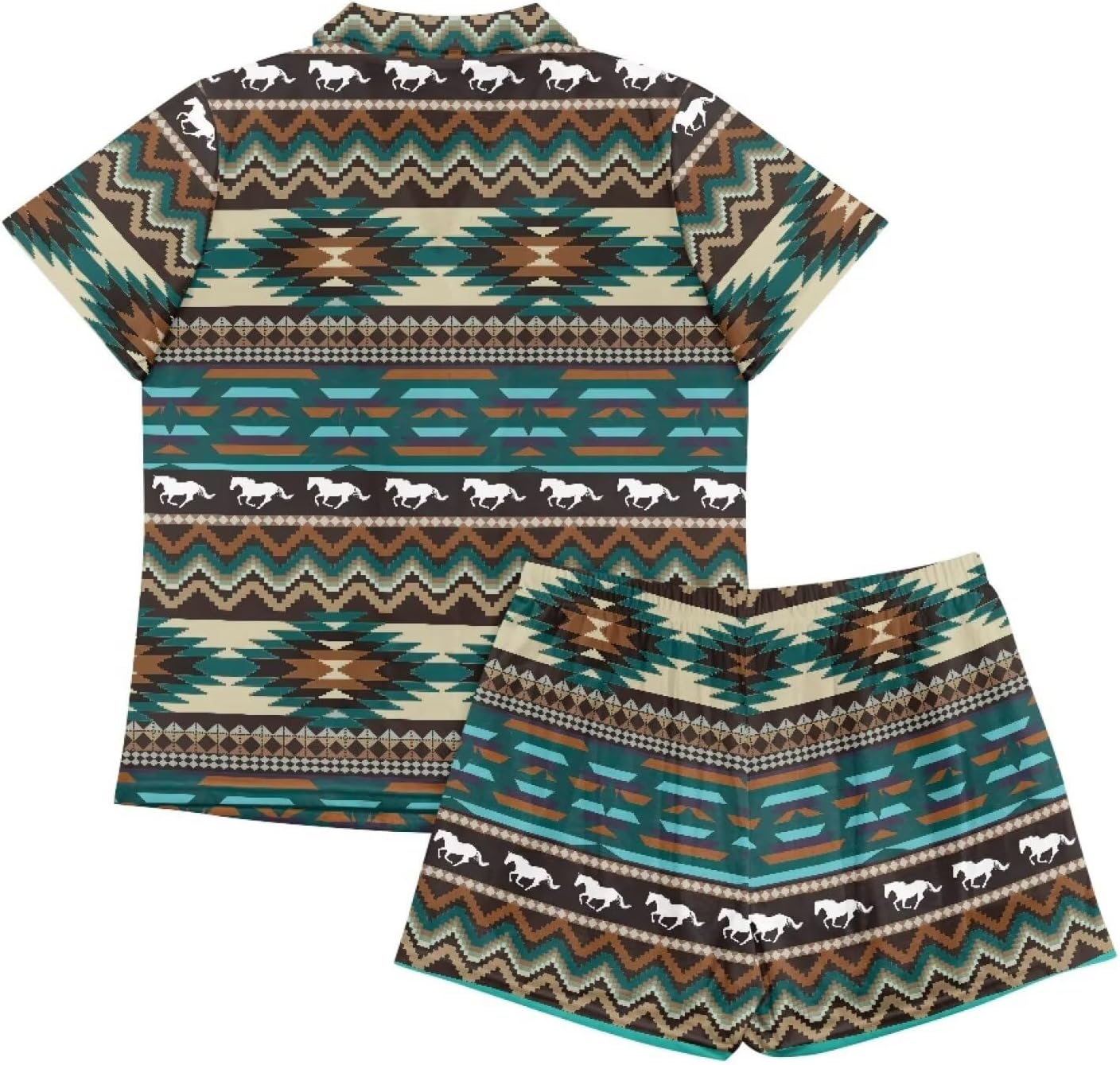 Aztec Pj Sets For Woman 3D Print Tribal Nation Pattern Plus Size Pajamas Set Women's Nightwear Set 2Pcs