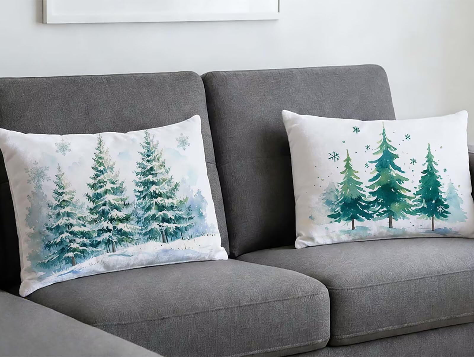 Housse de coussin vert 40x80 lot de 2 pour une chambre nature et cosy