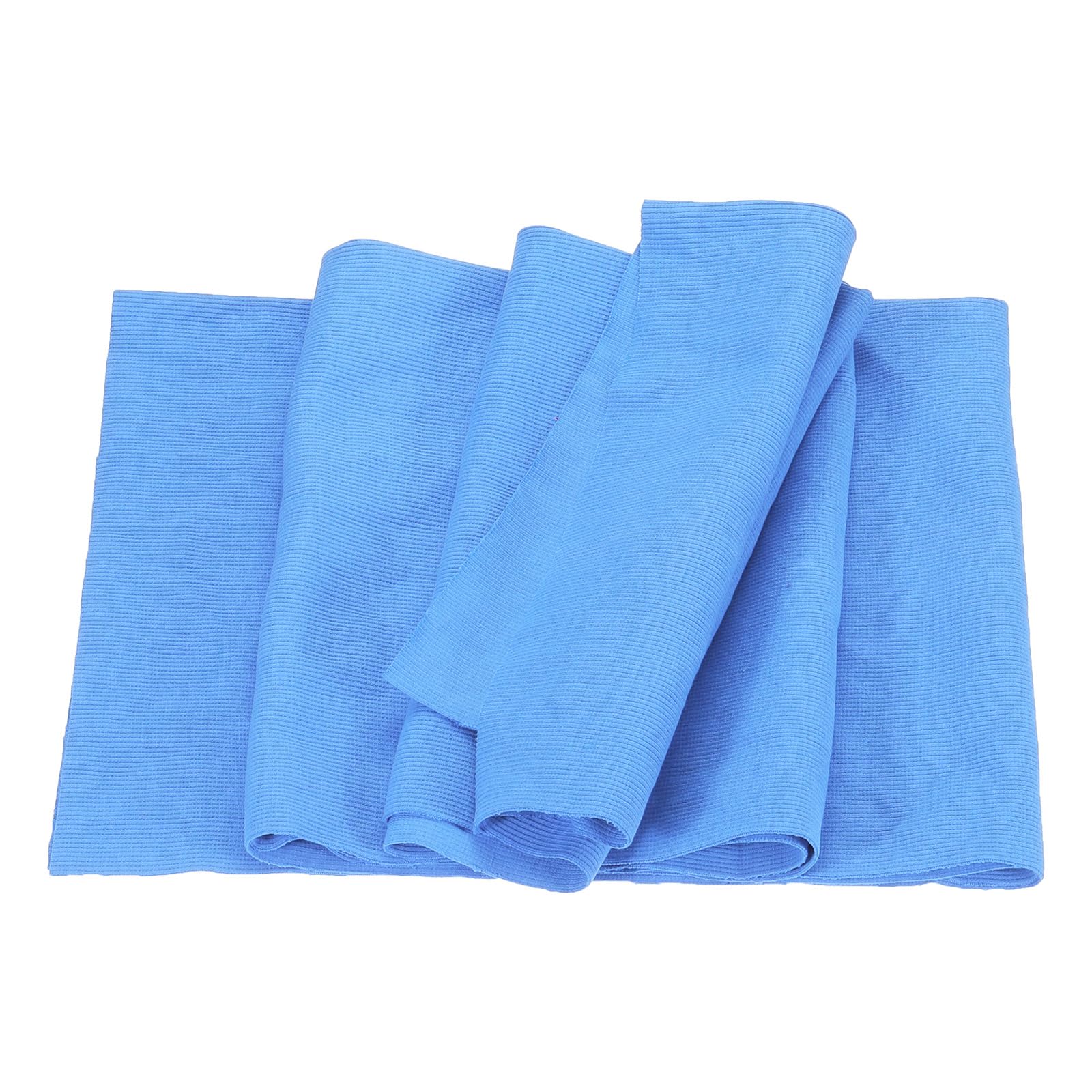 MECCANIXITY 47" Elastic Cuffs Ribbed Trims Cotton Fabric Knit Rib Stretch Tape Cuff Sleeve Waistband for Sewing, 20" Wide Light Blue