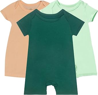 GUISBY Rayon Baby Pajamas ، أكمام قصيرة بدون أكمام ، نائم إغلاق Snap للفتيات