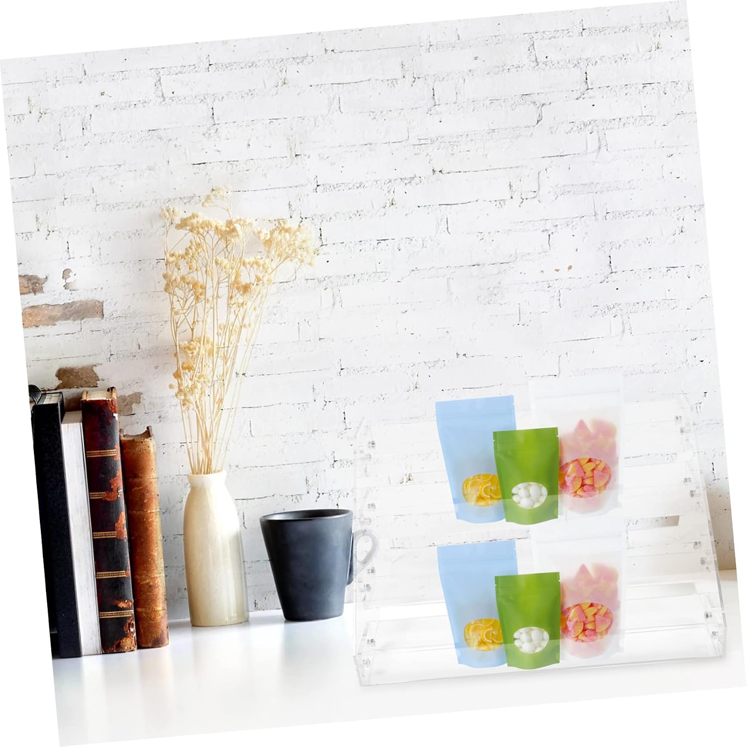 SOLUSTRE Showcase Acrylic Display Rack Transparent Showing Holder Easy to Install Display for Retail Shops Organizer for Convenience Stores