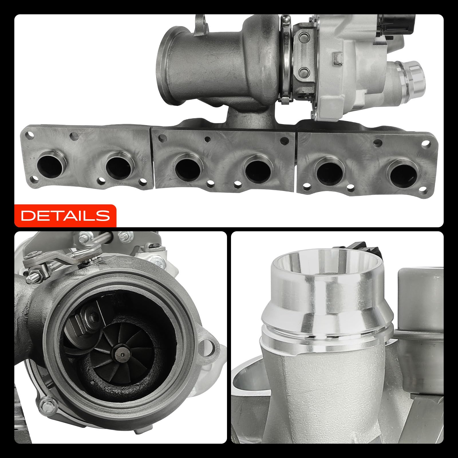 Frankberg Turbocompresor de escape de gases con juntas gasolina | Compatible con: X3 F25, X4 F26