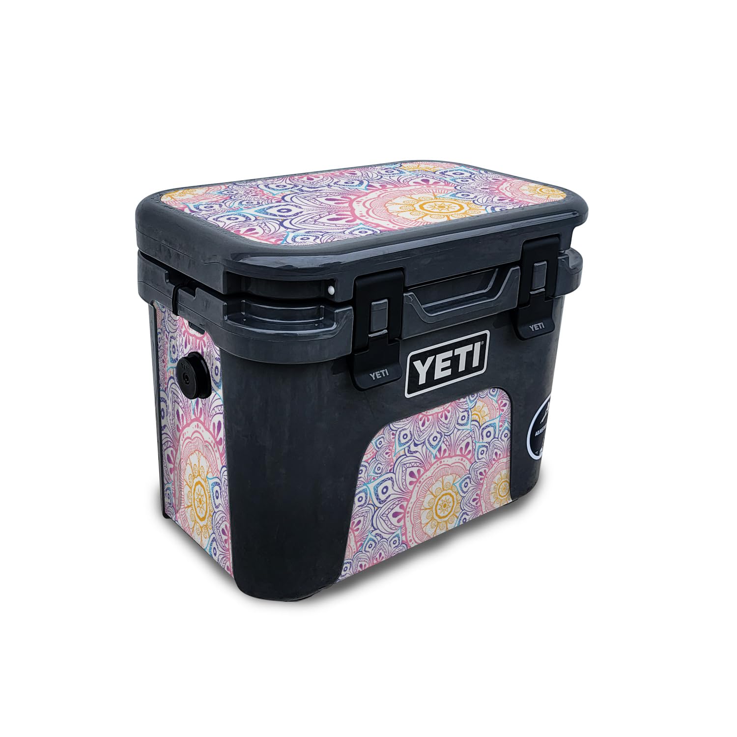 Skin Compatible with Yeti Roadie 15 Hard Cooler - Vibrant Mandala - Premium 3M Vinyl Protective Wrap Decal Cover - Easy to Apply | Crafted in The USA by MightySkins