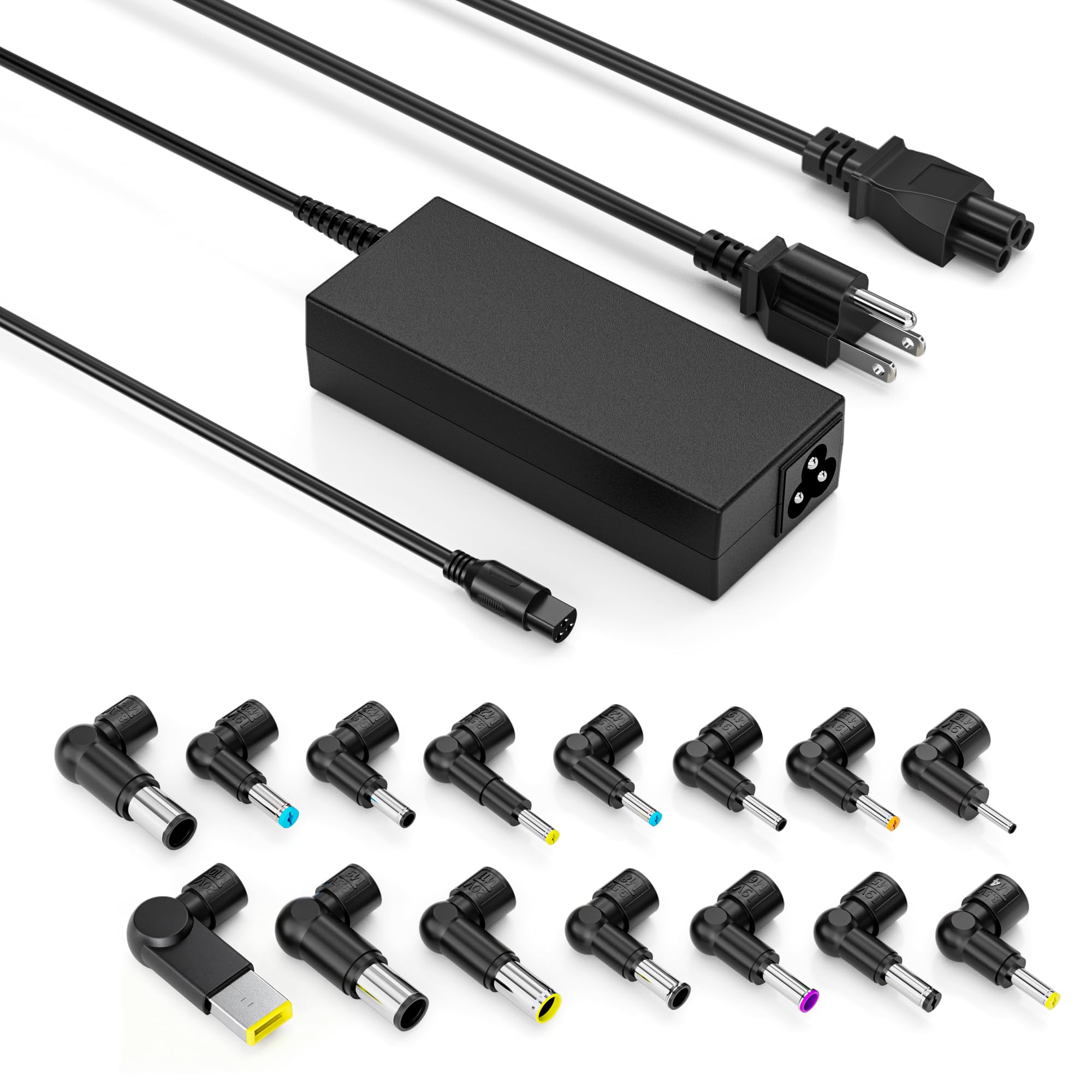 90W Universal Laptop Charger AC Adapter Compatible with Lenovo HP Dell ASUS Acer Samsung Sony Fujitsu Toshiba IBM Gateway Notebook Ultrabook Chromebook Latitude, Inspiron Pavilion Series