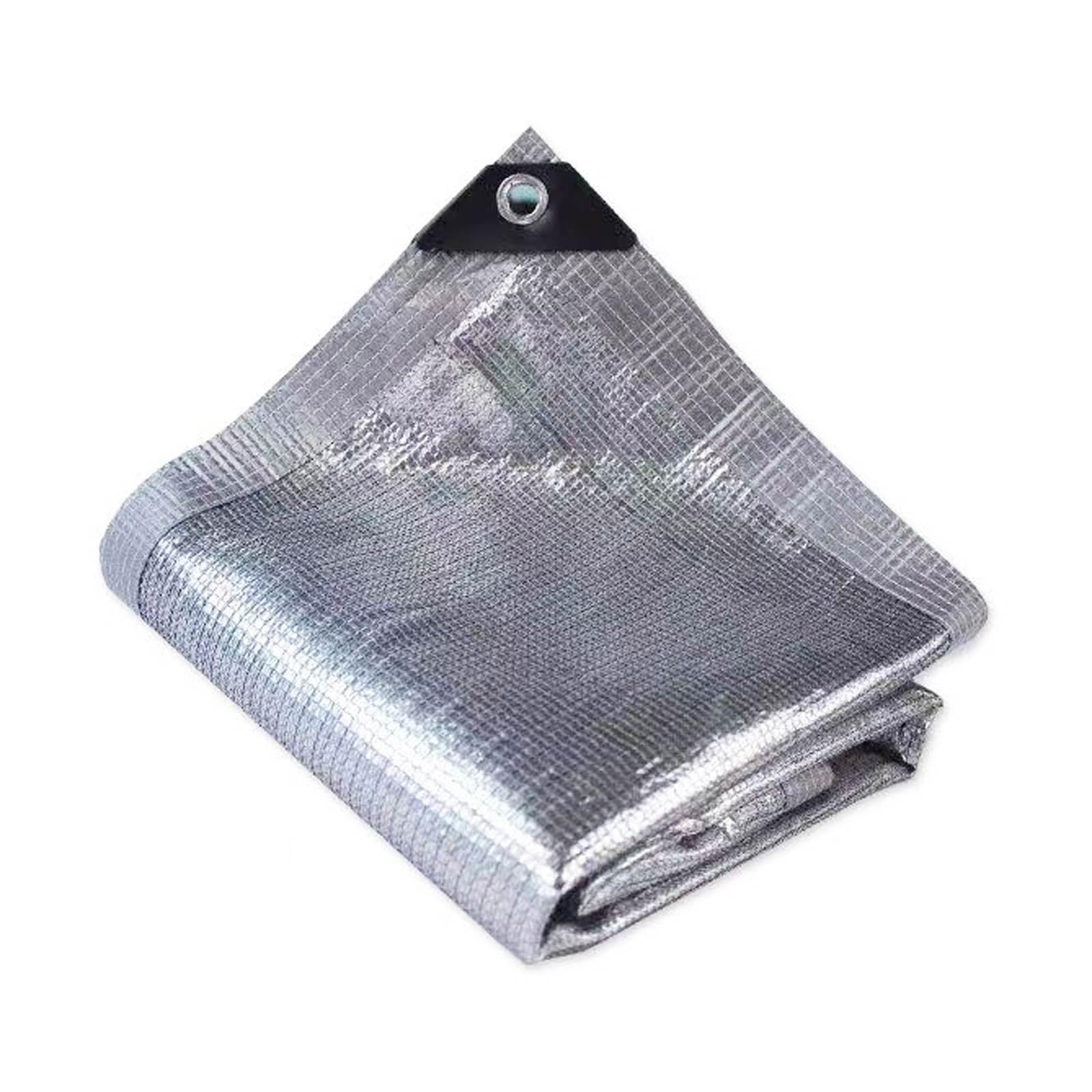 GJZQDKX Reflective Aluminum Shade Cloth - Greenhouse Cover with 99% UV Protection, Available in 2x, 2x4m, 3x4m, 3x5m, 4x4m, 4x6m, 6x6m (20'x20') for Outdoor Sun Protection