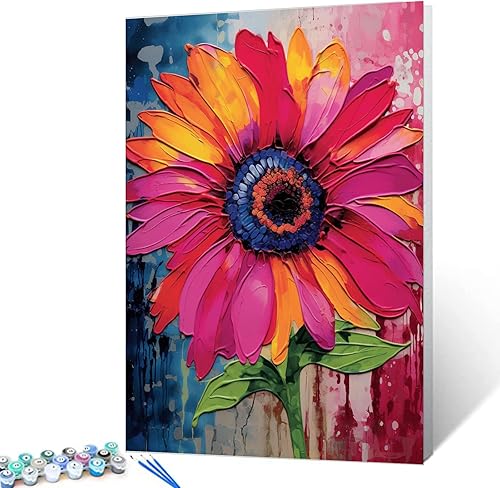 Vista 55 de Pintura artística de acuarela amarilla por número para adultos, principiantes, estudiantes, niños, regalo ideal de cumpleaños, aniversario, plantas