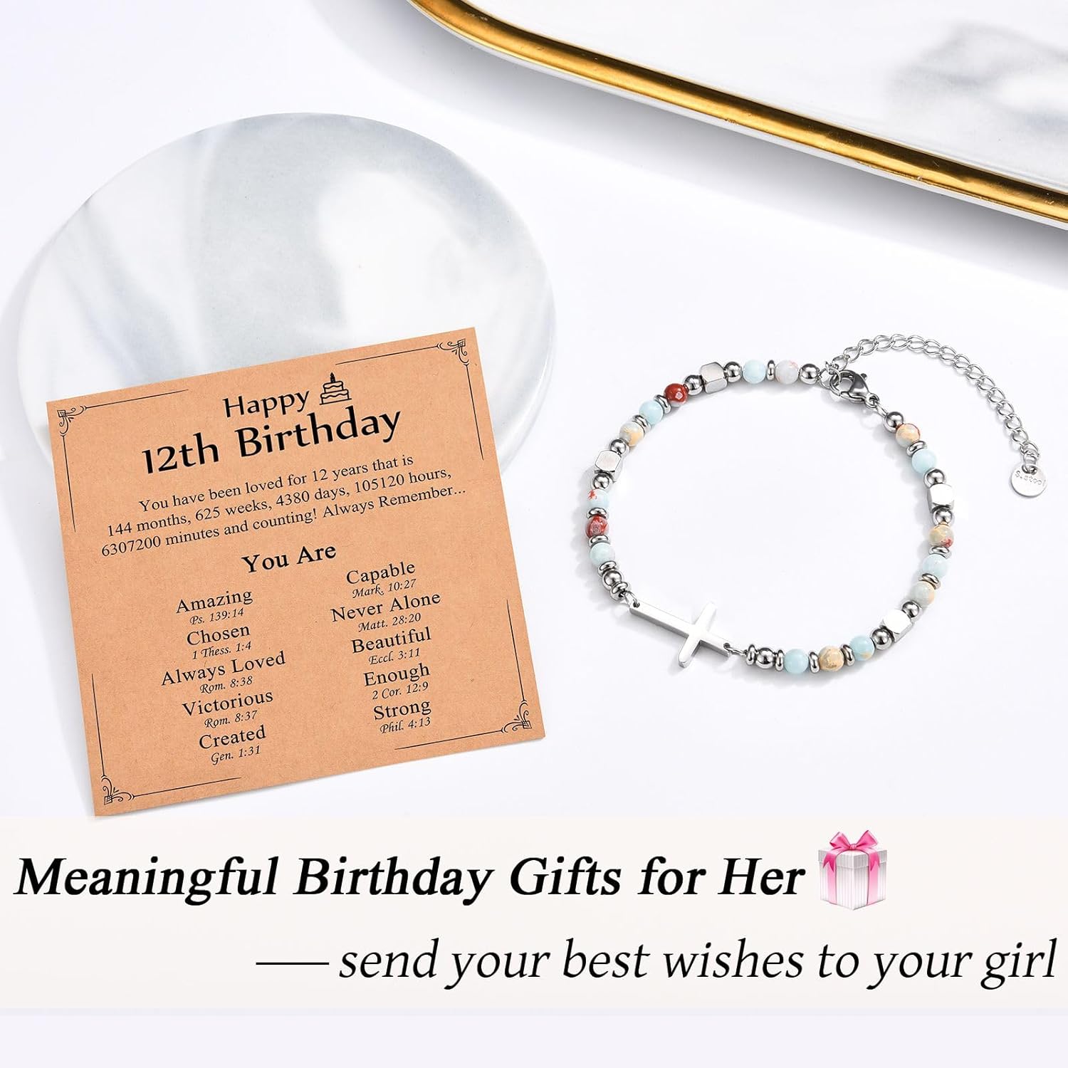 Christian Gifts for Women Girls, Religious Cross Bracelet, Birthday Christmas Easter Baptism Confirmation First Communion Valentines Day Graduation Gifts for Her - Image 2