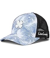 Tropical Blue Print Hat/3d White Clover