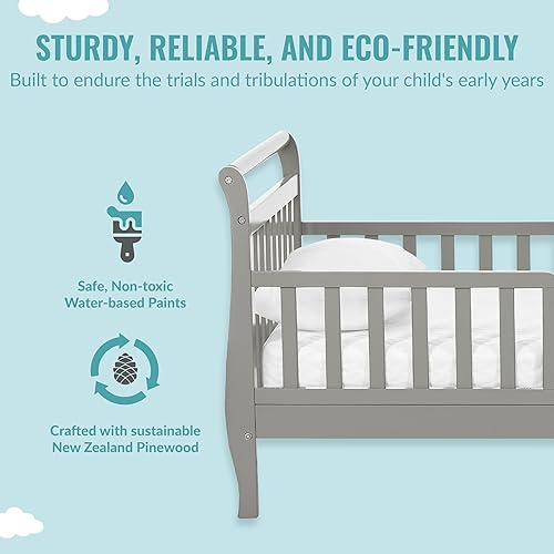 Miniatura 4 de Clásico trineo para cama infantil Dream On Me, Gris oscuro