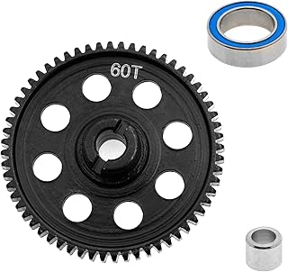 Sbonxond 60T 0.5M Spur Gear Hardened Steel Main Gear 7640 Suitable for Traxxas LaTrax 1/18 RC Car Rally Teton Desert Prerunner SST Ford Fiesta