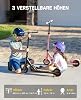 fanttikride c9 electric scooter for children 8-12 years 2 speeds 10/16 km/h 8 km range height-adjustable foldable e scooter children