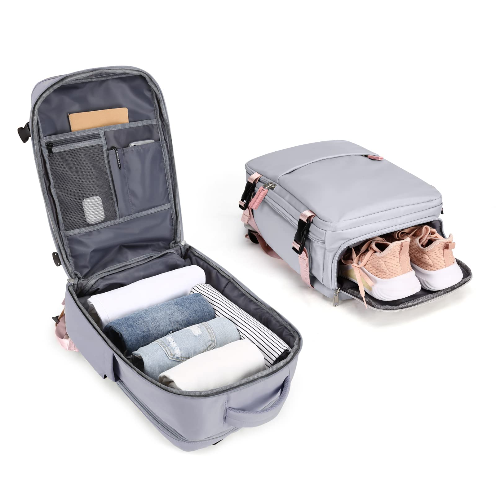 BJLFS Borse da Cabina per Ryanair 40x20x25 Bagaglio a Mano Zaino Borsa Zaino da Viaggio, Zaino da trekking,Zaino Easyjet 45x36x20,Zaino Casual per laptop da 14 pollici per scuola