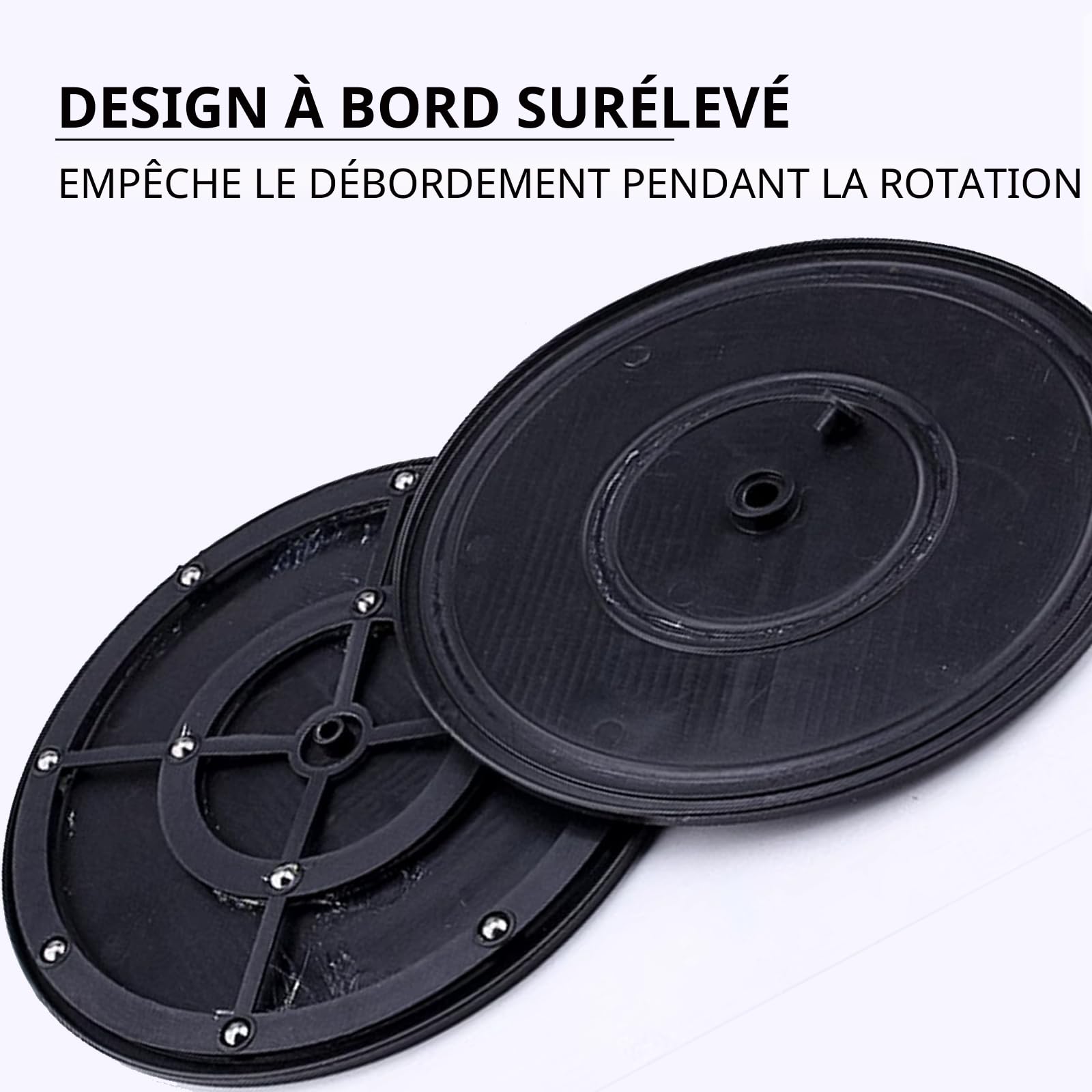 Plateau Tournant,Tourne-Disque Rotatif Rotatif à 360 Degré Plateau Pivotant TV,Degrés avec Roulements à Billes en Acier, Charge15 kg, Idéal pour TV, Artisanat, Présentoirs, 20 cm de Diamètre