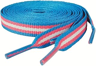 Transgender Pride Shoelaces, Transgender Flag Striped Shoelaces,Transgender Proud Love, Transgender Gifts, Perfect for Trainers, Boots & Shoes,Colorful Shoe Laces for Parades -1 Pack 120cm