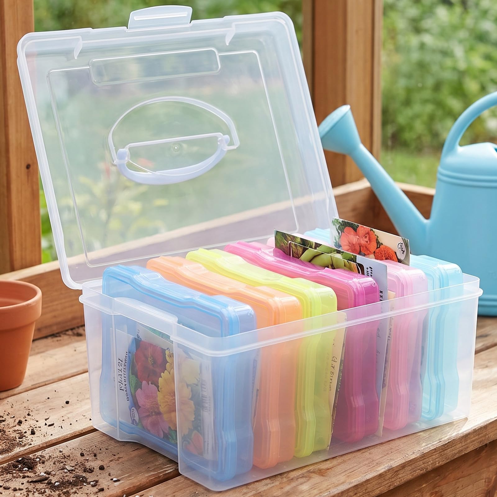 Foto Aufbewahrungsbox mit Griff 2 Stück X6 Zoll aus Kunststoff