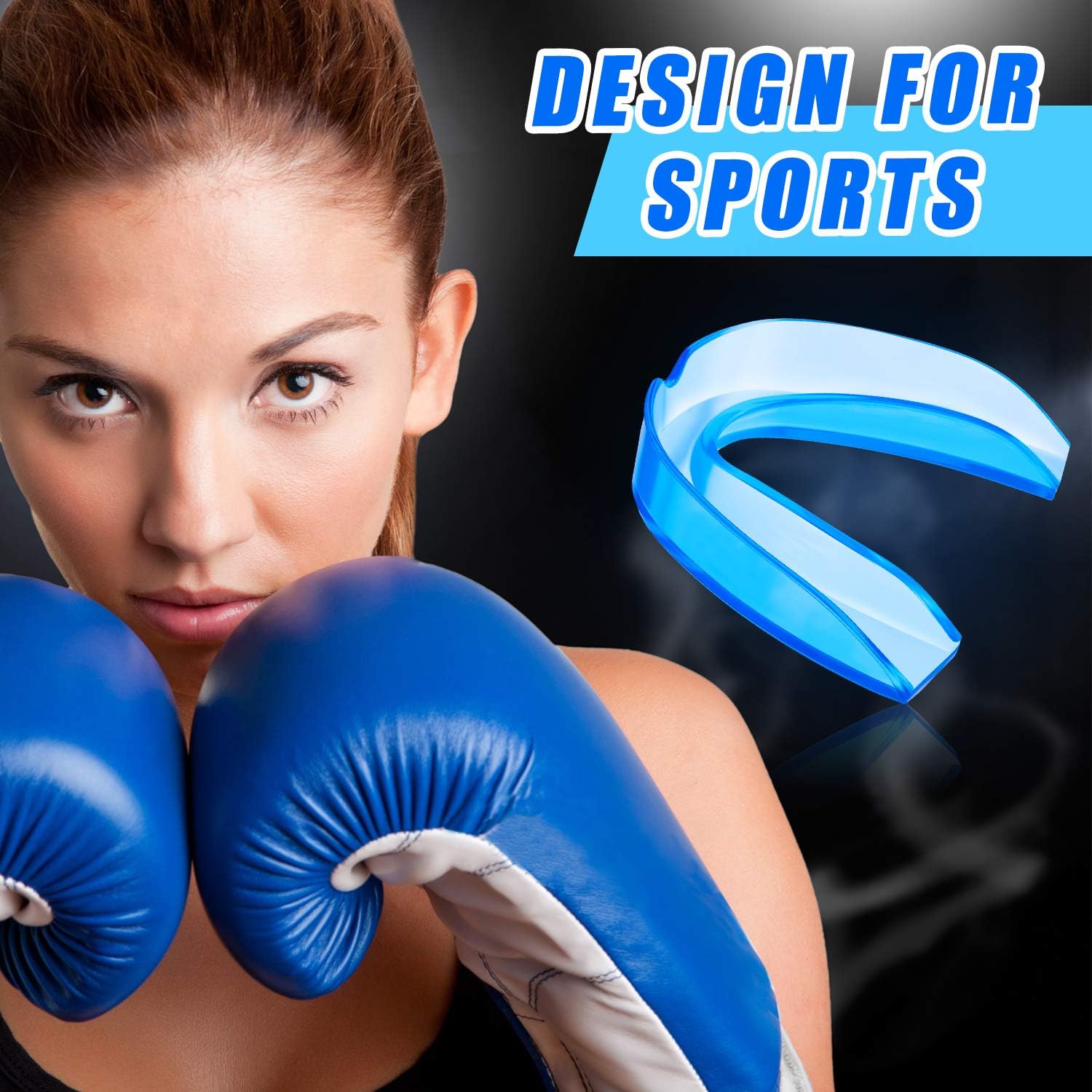 20 Pieces Sports Mouth Guards Mouth Protection Athletic Mouth Guard for Kids and Adults (Blue, Transparent) : Sports & Outdoors