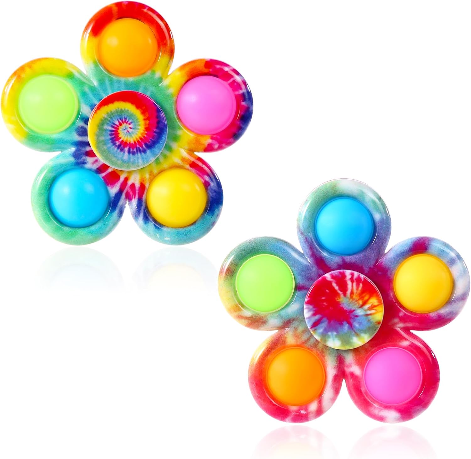 Gigilli Fidget Spinners Pop for Kids 2 Pack, Sensory Fidget Toys for Kids 4-8-12, Goodie Bags Stuffers for Kids, ADHD Autism Fidget Toys for Toddler 1-3-5 Boys Girls, Classroom Prizes