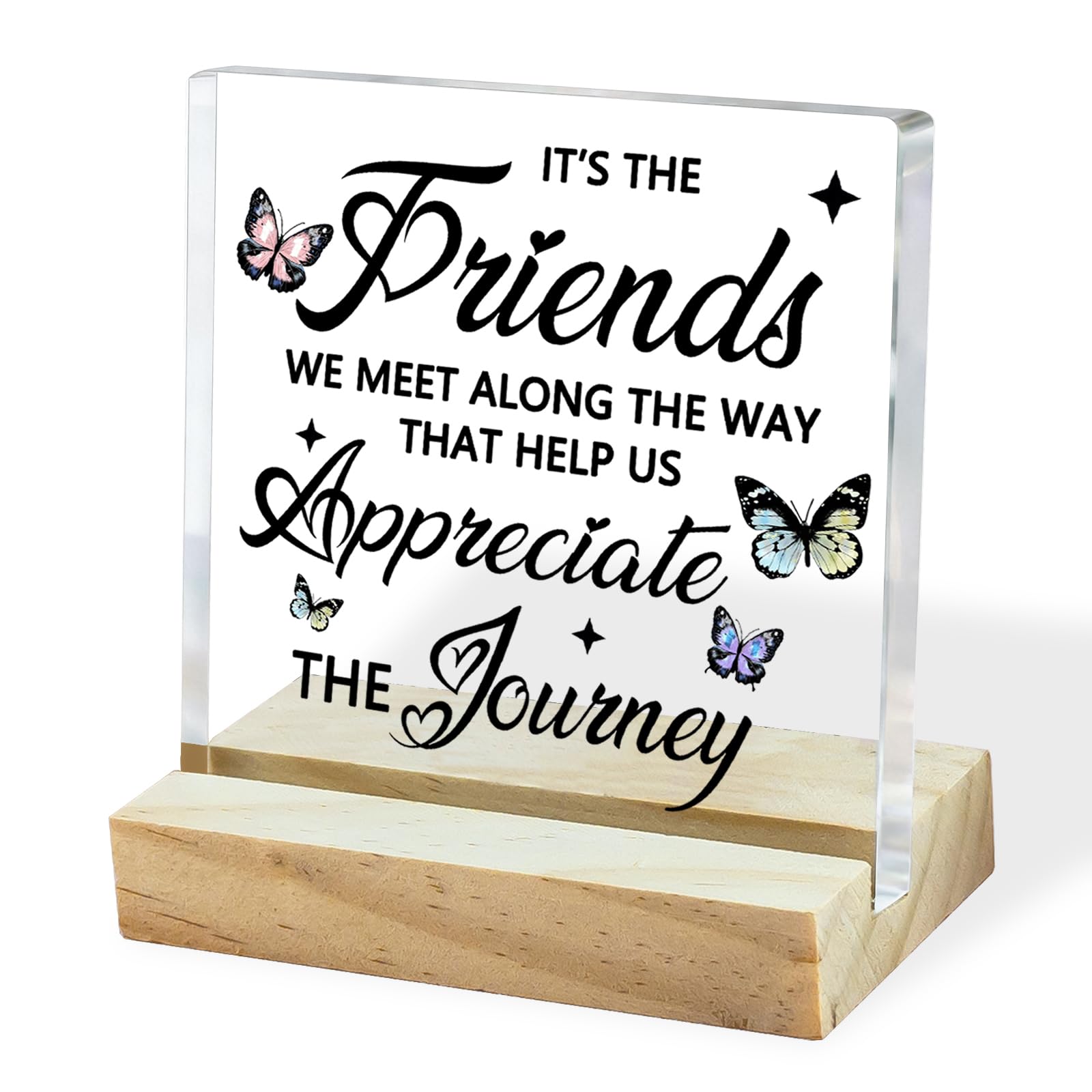 New Friendship Gifts for Women Birthday Gift for Friends Female Women Inspirational Encouragement Desk Decor for Friend Long Distance Friendship Gift