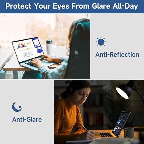 Miniatura 5 de Paquete de 2 protectores de pantalla compatibles con MacBook Pro de 15 pulgadas, protección ocular, película antirreflejos, antiarañazos, mate, para