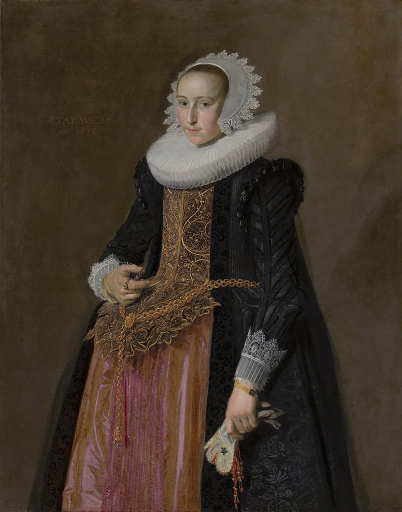 SERENDIPITP Vintage Wall Art Canvas Nordic Poster Canvas Print Picture Portrait of Aletta Hanemans by Frans Hals Wall Art Poster for Home Decor 60x90cm