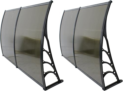 Miniatura 3 de Toldo para puerta de ventana de 40 x 80 pulgadas, cubierta de policarbonato para puerta delantera al aire libre, toldo para patio, toldo con