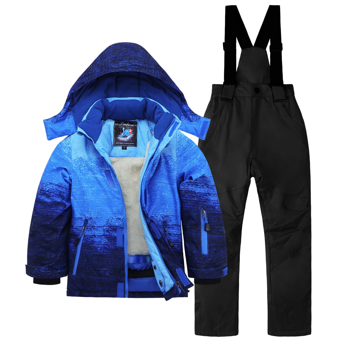 AIMISYOU Kids Ski Jacket & Pants Set Winter Snowboarding Rain Coats Girls Boys Snow Suits