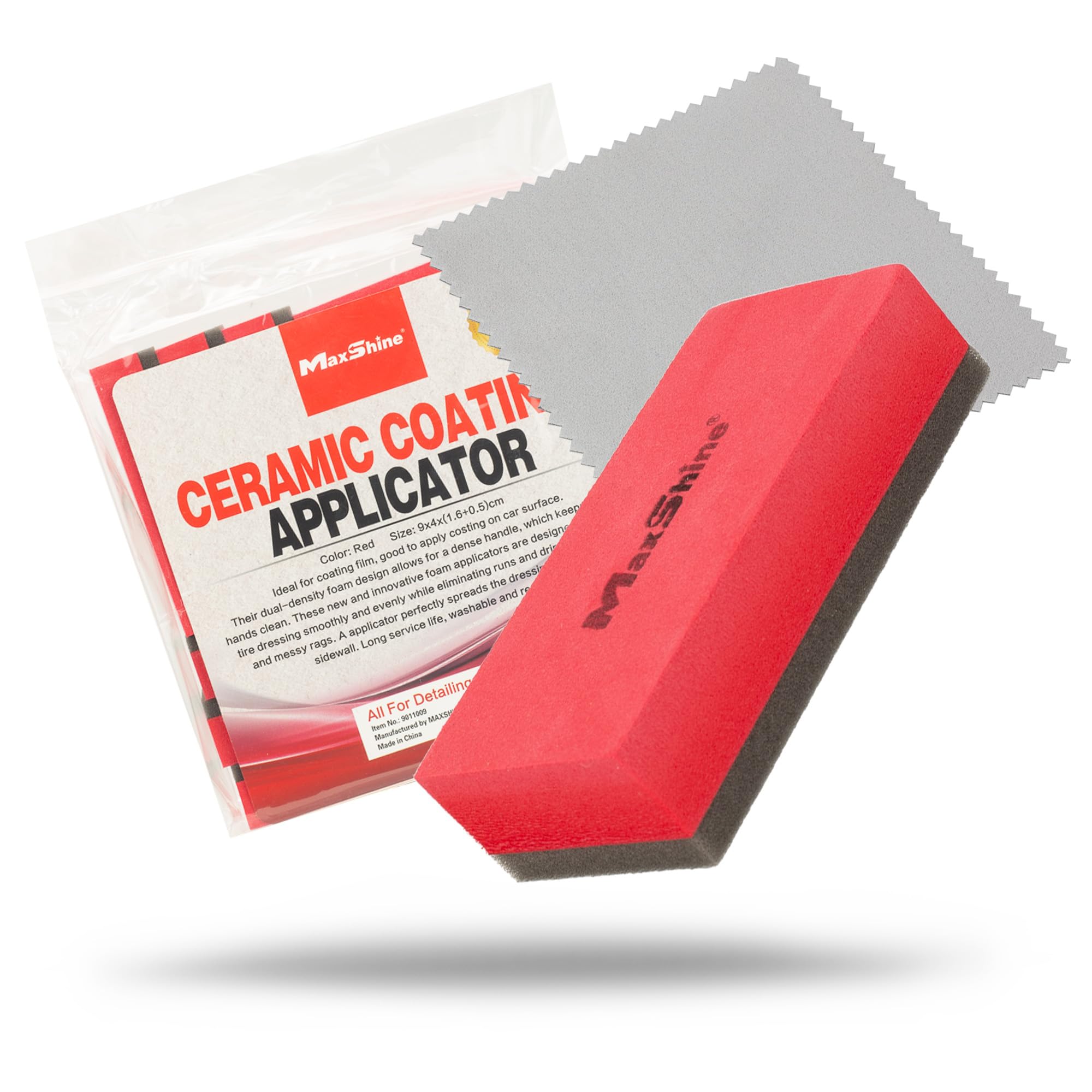 Maxshine Ceramic Coating Applicator & Suede Microfiber Towels Combo - Car Detailing Products
