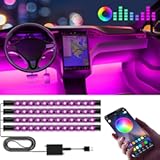 Winzwon Led Lights for Car Accessories Interior&comma; Christmas Stocking Stuffers for Men Women Teen Girls&comma; White Elephant Gifts for Adults&comma; APP Control with USB Port Color Change Lights for Truck Decor