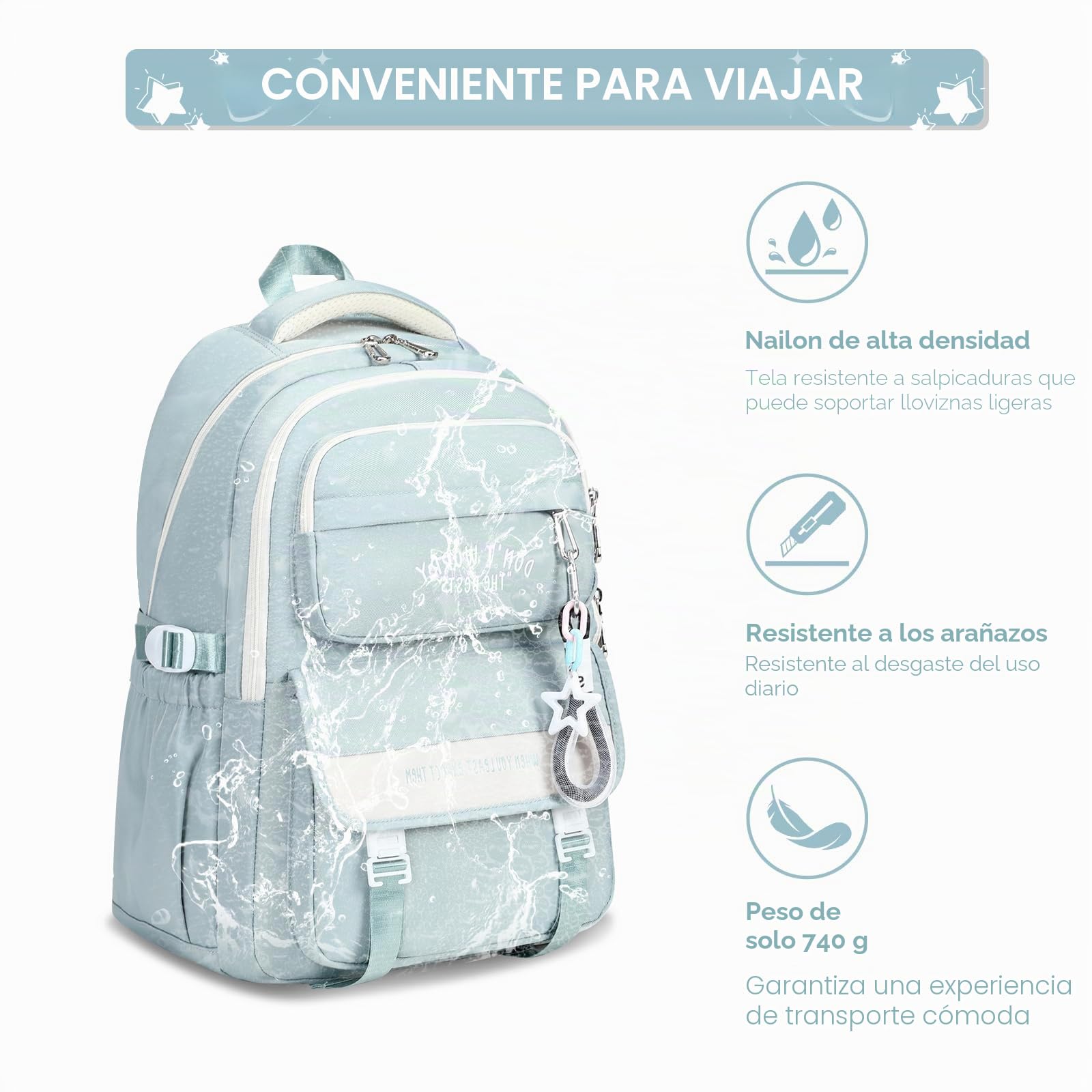 Tanou Mochila Escolar para Adolescentes Niñas, Mochilas Grande Instituto