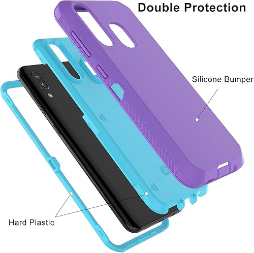 Miniatura 2 de Funda para Samsung Galaxy A20, Samsung A50, a prueba de golpes, resistente, plástico duro y absorción de golpes, goma resistente para Samsung Galaxy