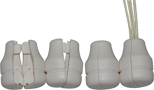 HomeAmore - Borlas ciegas grandes con forma de campana blanca.