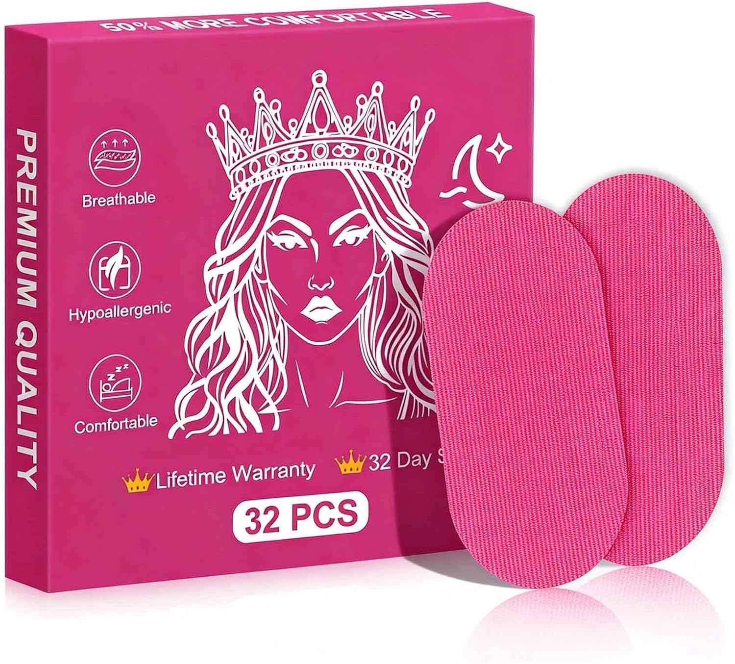 Mouth Tape for Sleeping Women Strips Pink Athletic Tape, Simple Portable, Sport Protection