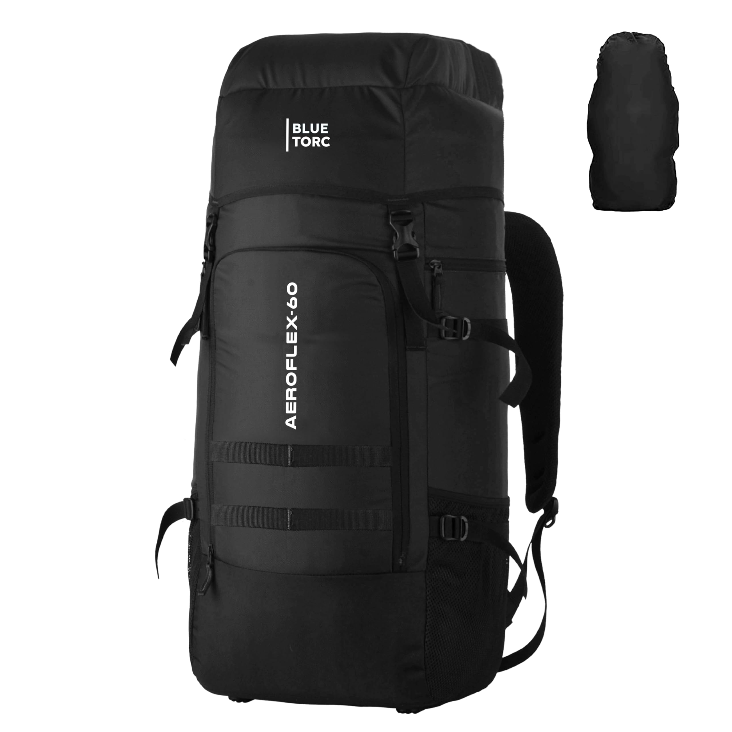 AeroFlex 60L Rucksack Backpack for Camping, Trekking & Hiking with Rain Cover with 1 year warranty – Travel & Outdoor Bag-image-30