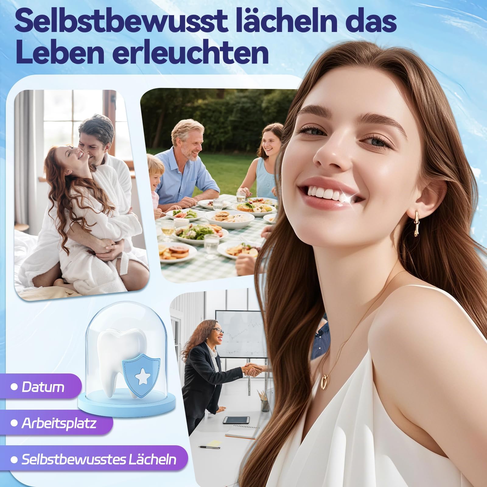 Zahnaufhellung Bleaching Set,Bleaching Gele & Zähne Bleaching Stift,Teeth Aufhellung Gel,Effektives Zahnbleaching für weiße Zähne,Flecken Entfernen