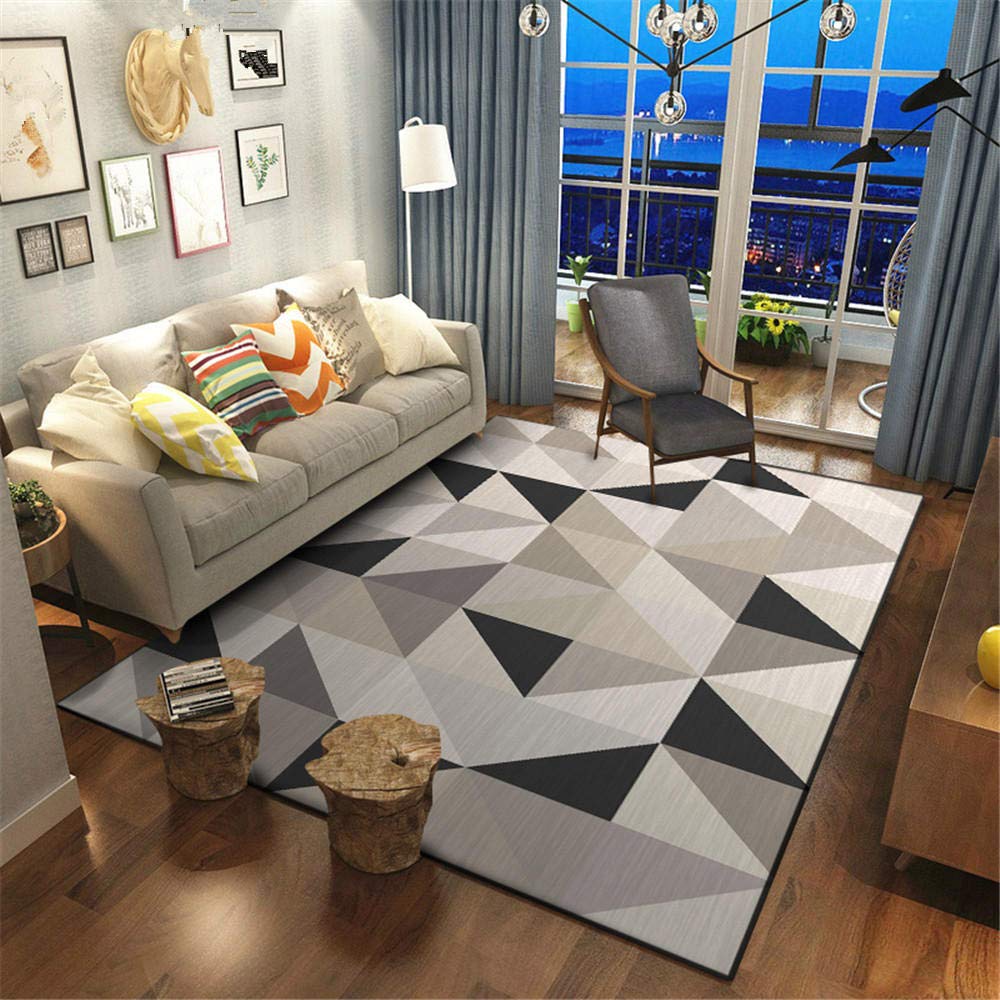 Tapis de salon facile à nettoyer grand format 40x120 cm gris