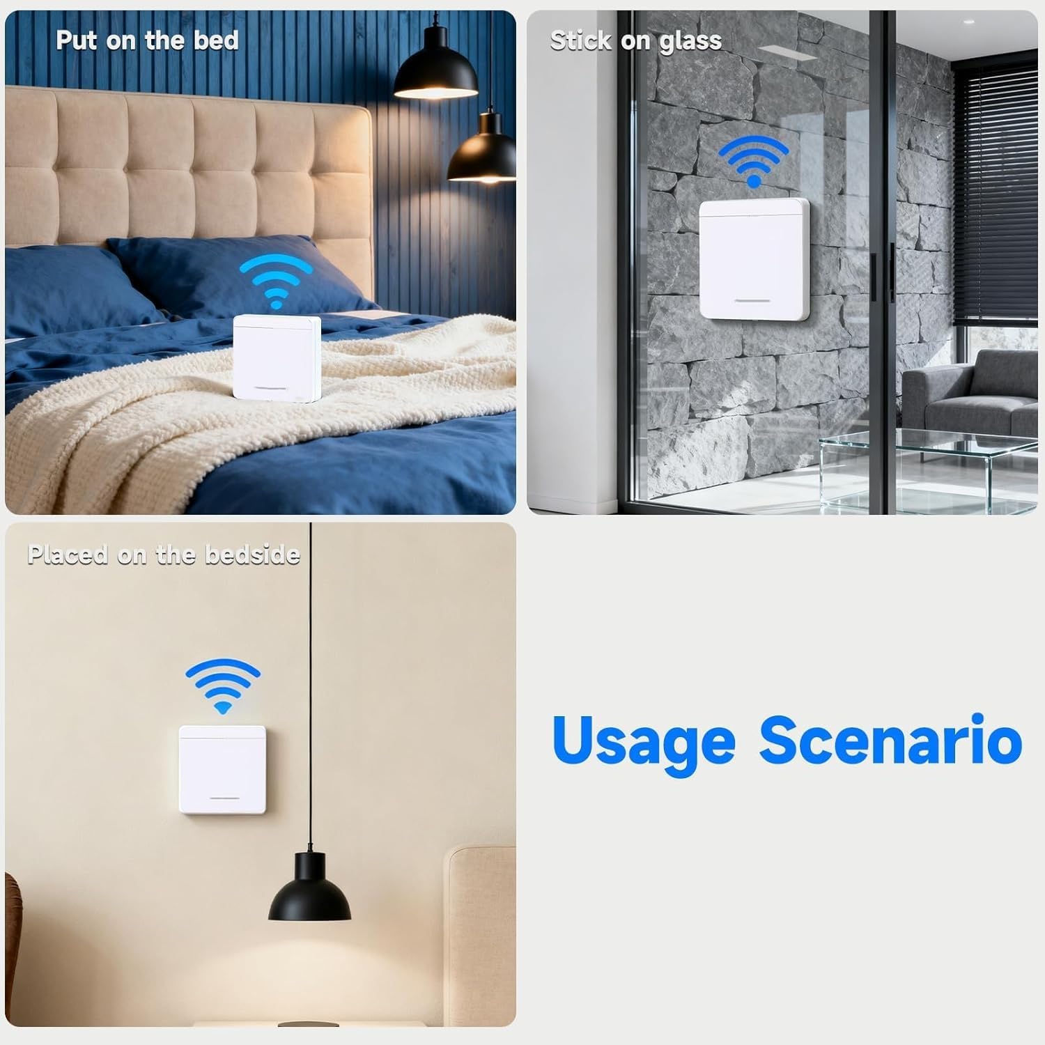 Zestaw przełączników bezprzewodowych 433 MHz do sterowania lampami do 2000 W, zasięg 70 m, łatwa instalacja bez okablowania, bezprzewodowy z odbiornikiem 10 A, bezprzewodowy przełącznik ścienny