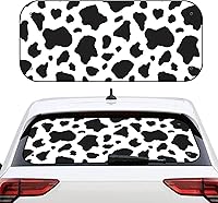 Vista 1 de Biyejit Parasol para ventana trasera de coche de vaca blanca y negra con ventosa, accesorios de automóvil con estampado de vaca, bloqueador solar