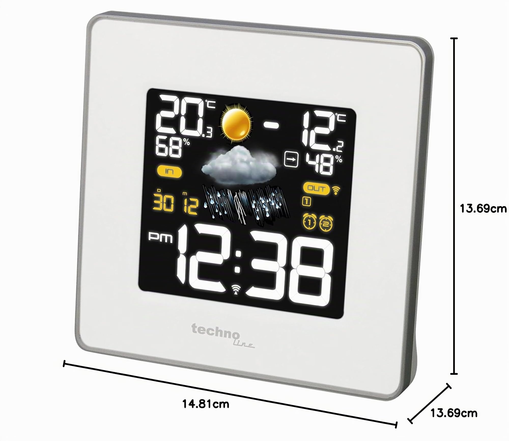 Technoline, WS 6440 Premium, Stazione meteorologica, Bianco (Weiß)