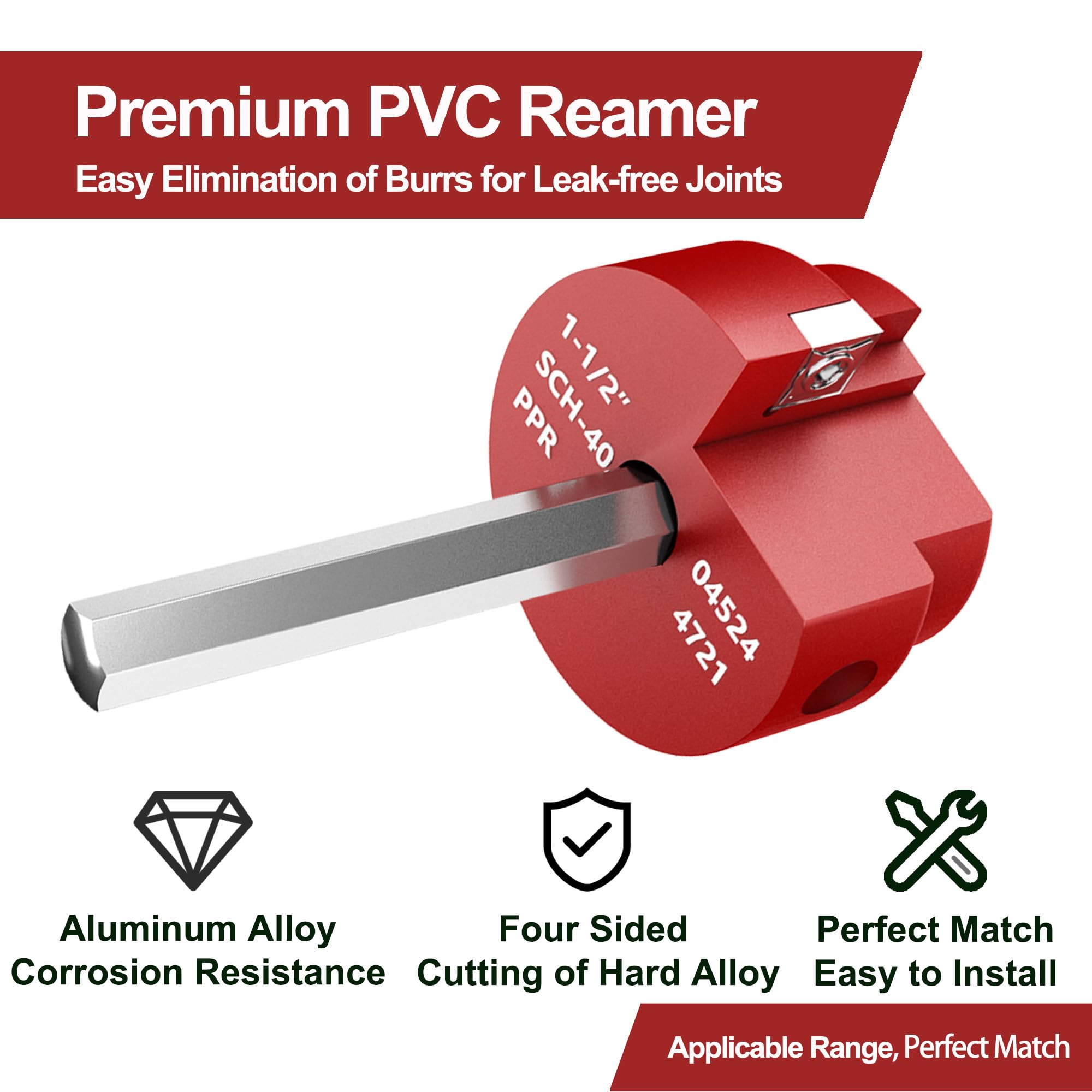 PVC Pipe Reamer & Fitting Saver - 1.5 Inch -2