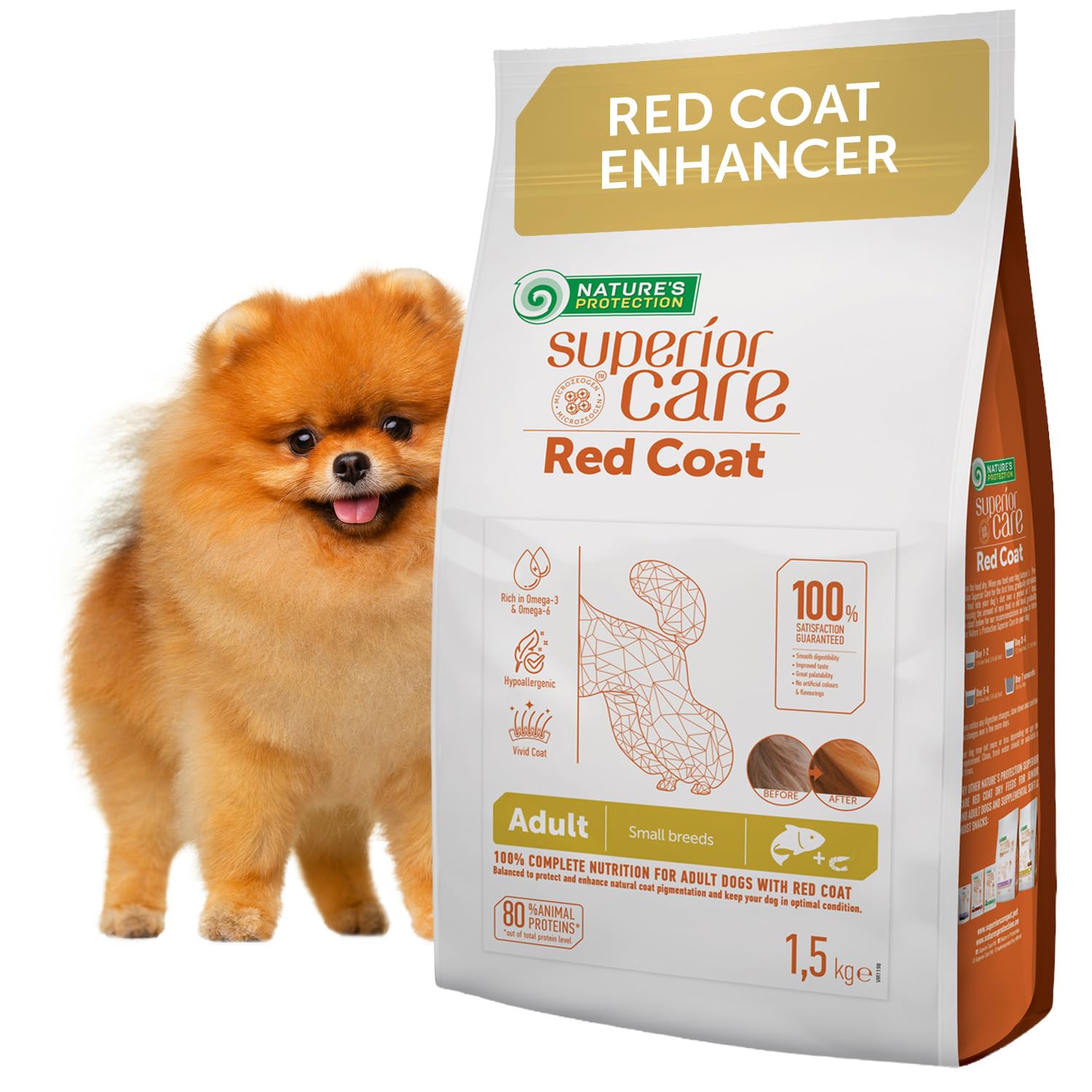 Nature's Protection Superior Care Adult Dog Dry Food, Salmon 1.5kg