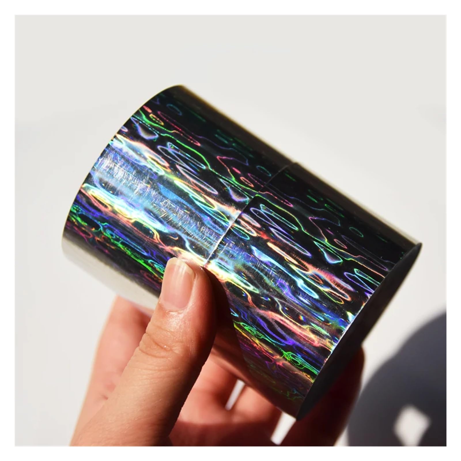 120m Water Ripple Foils Olografico Nail Art Transfer Foil Adesivo Argento Hot Stamping Foil for Esca Da Pesca Fai Da Te Strumento for Unghie Motivi Decorativi