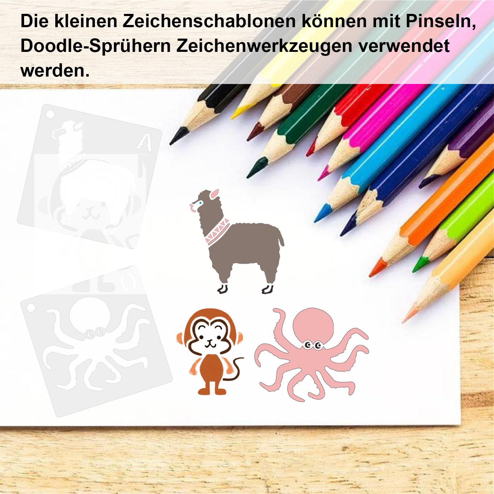 Attività Creative Pittura 12 Pezzi Di Formato A4 Pittura Stencil Animali Per Bambini Stencil Pittura Bambini