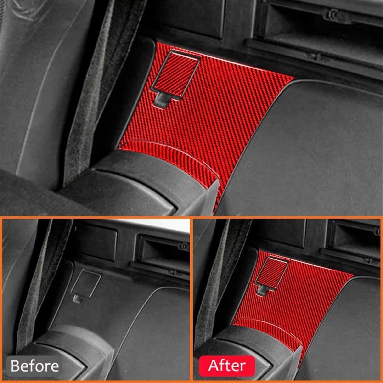 Zamiennik wnętrza samochodu do Nissan 350Z 2006-2009, miękkie włókno węglowe, centralny panel sterowania, osłona panelu instrumentów, dekoracyjna naklejka, akcesoria, deska rozdzielcza, czerwony