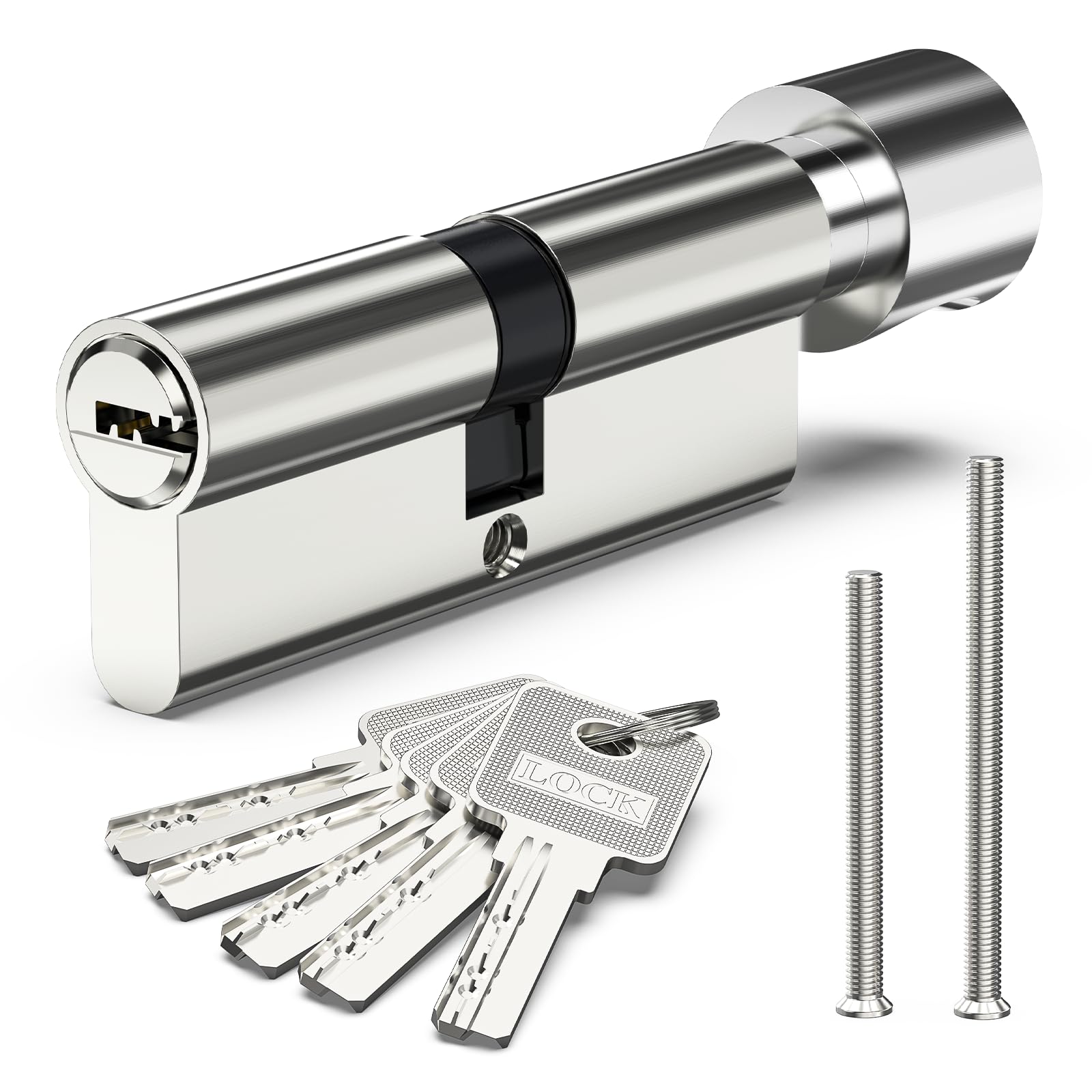 Valorada 40/40T(80mm) Thumb Turn Euro Cylinder Lock with 5 Keys